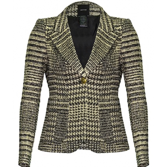 Smythe Duchess One Button Blazer Black and Gold Stunning! - Picture 1 of 13